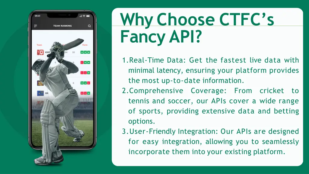 why choose ctfc s fancy api