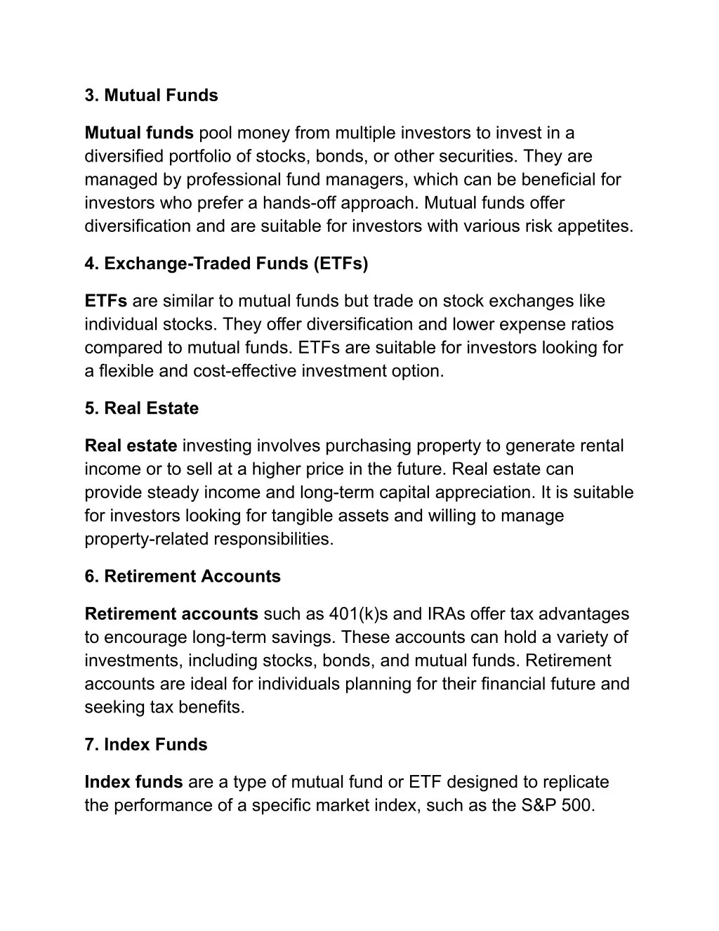 3 mutual funds