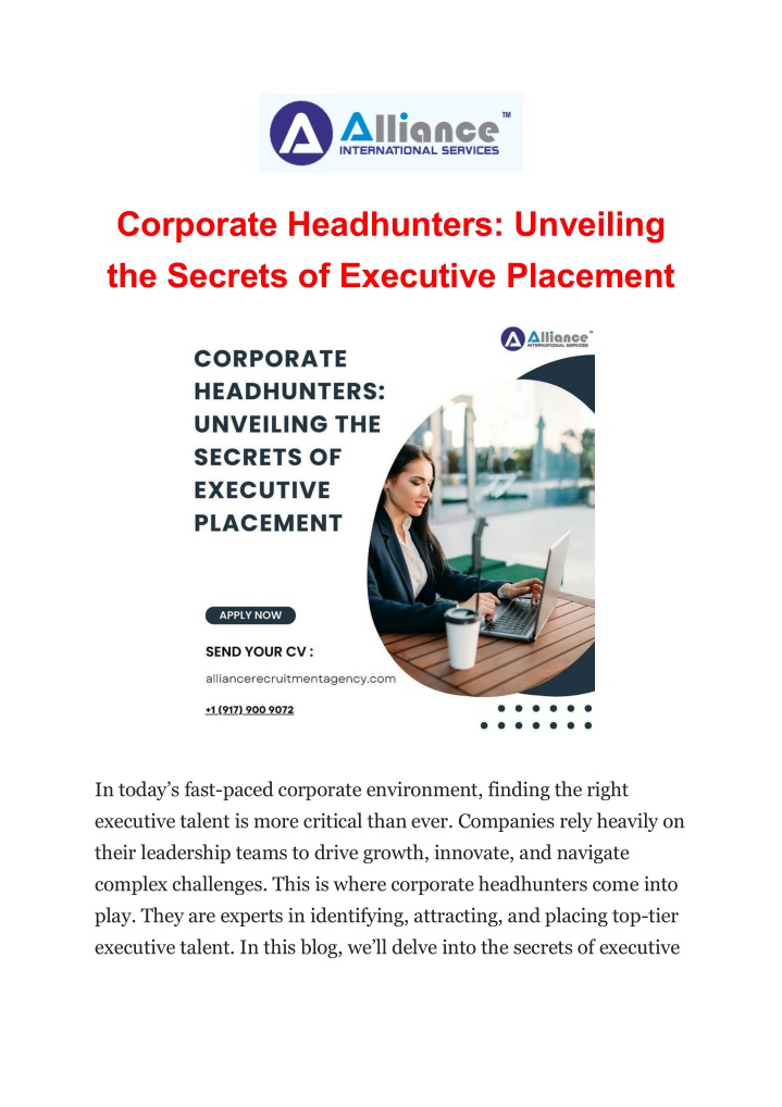 corporate headhunters unveiling the secrets