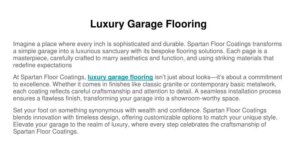 luxury garage flooring