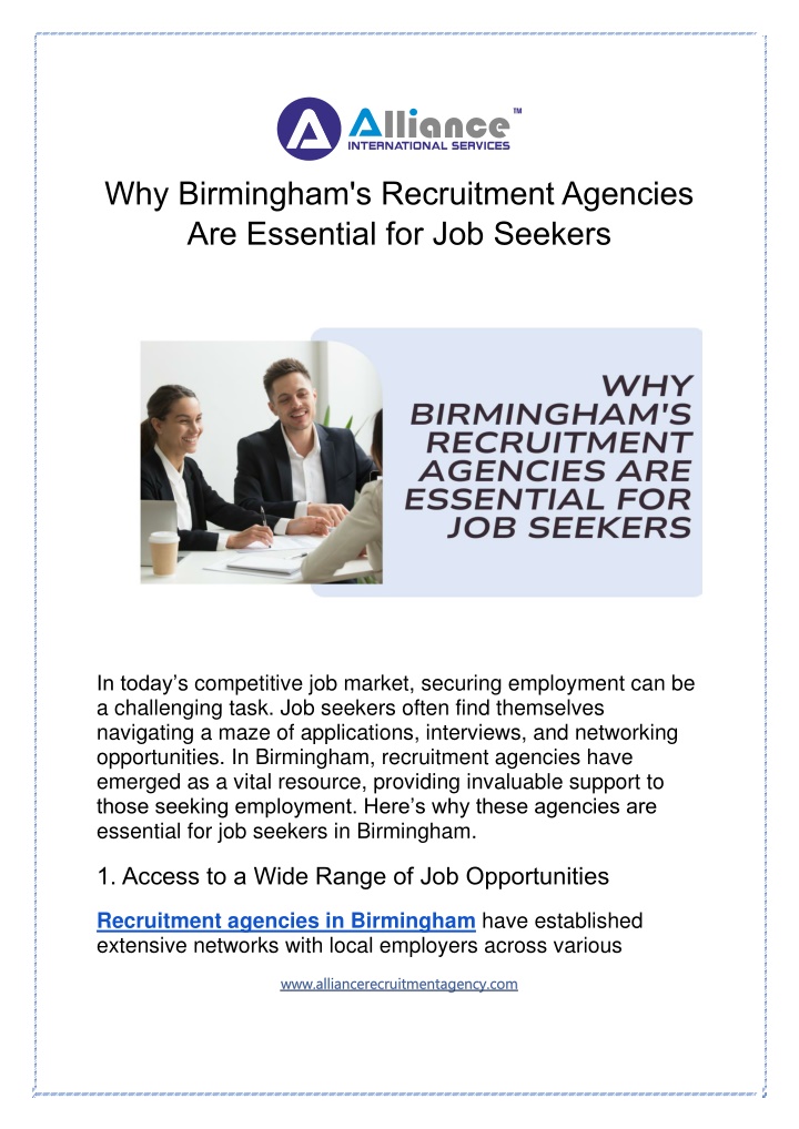 why birmingham s recruitment agencies