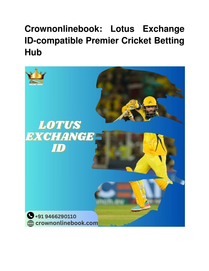 crownonlinebook id compatible premier cricket
