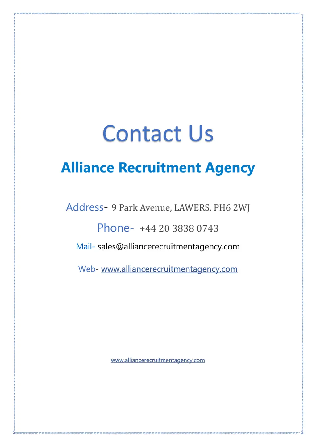 contact us