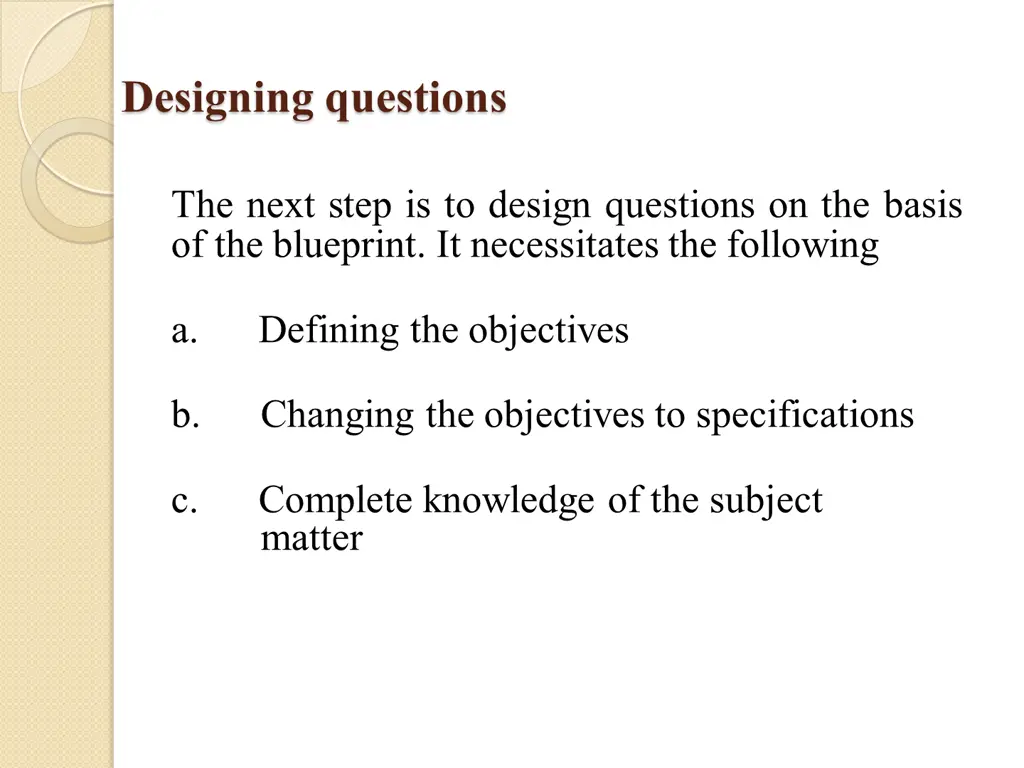 designing questions