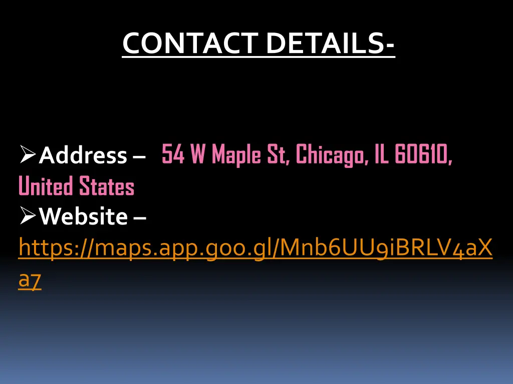 contact details