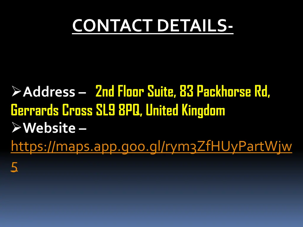 contact details