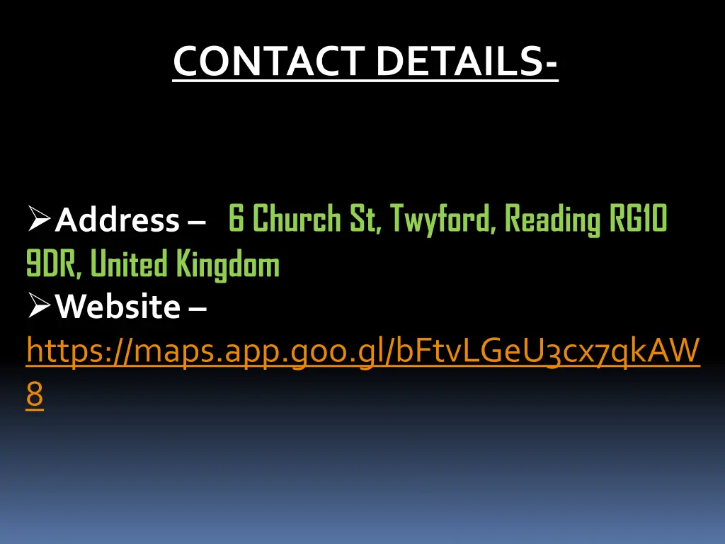 contact details