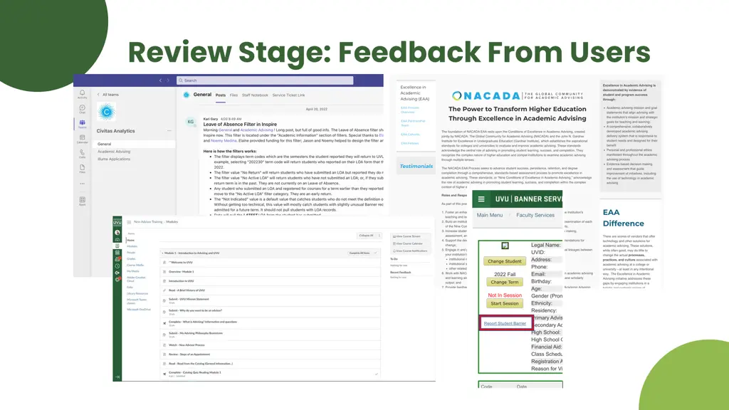 review stage feedback from users