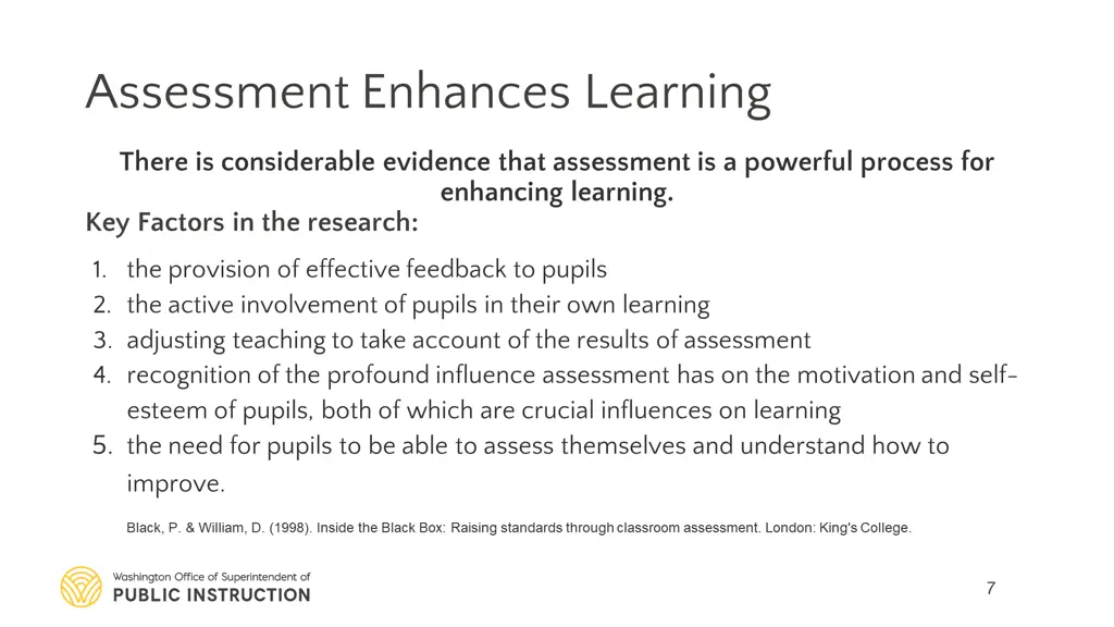 assessment enhances learning
