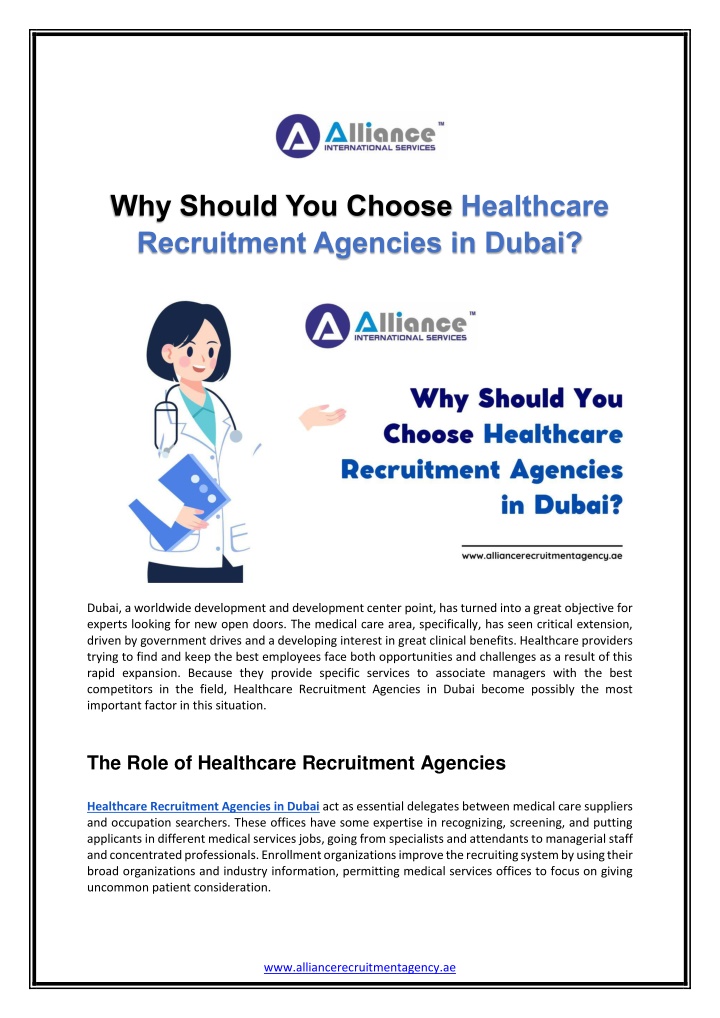 why should you choose healthcare recruitment