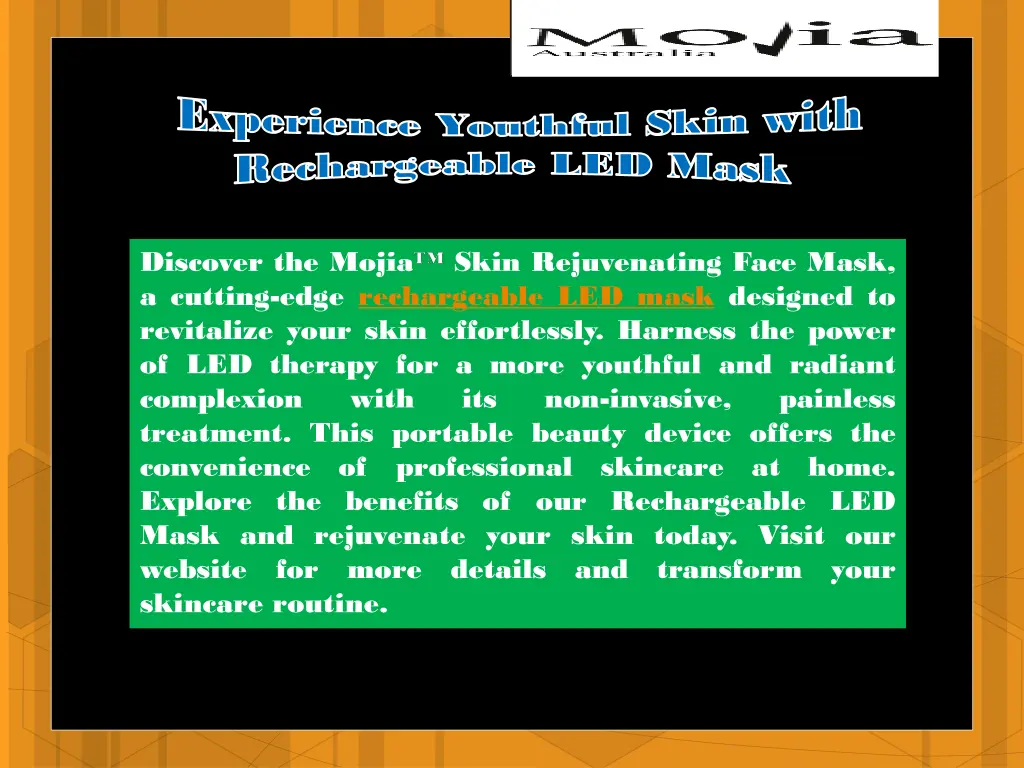 experience youthful skin with rechargeable 3