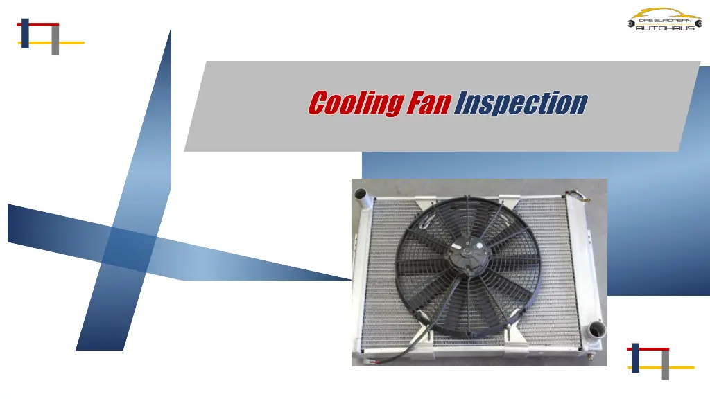 cooling fan cooling fan inspection