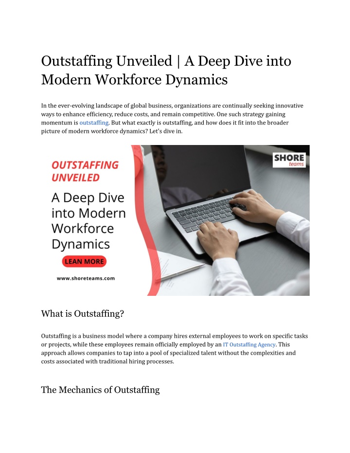 outstaffing unveiled a deep dive into modern