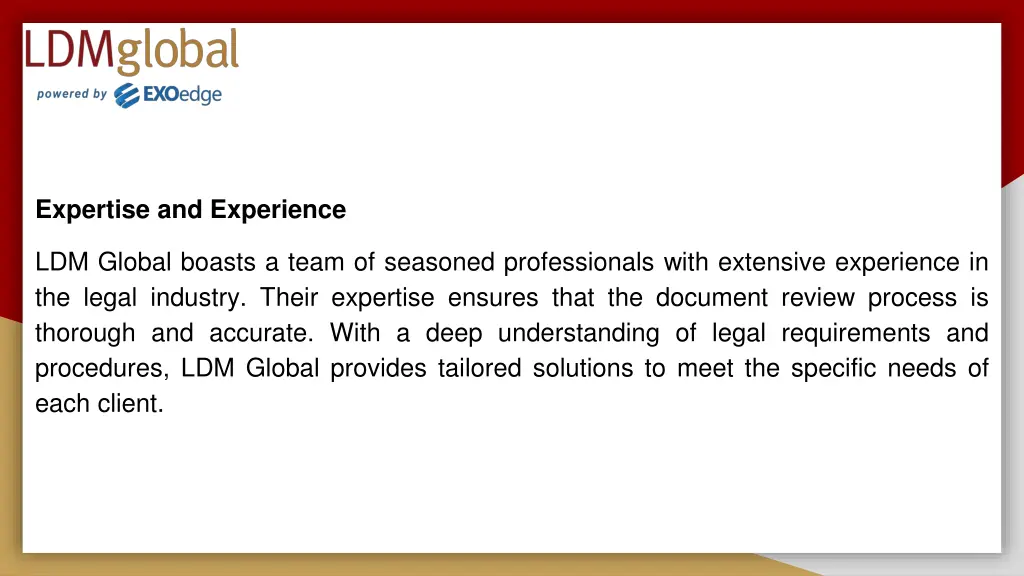 expertise and experience