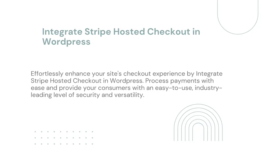 integrate stripe hosted checkout in wordpress