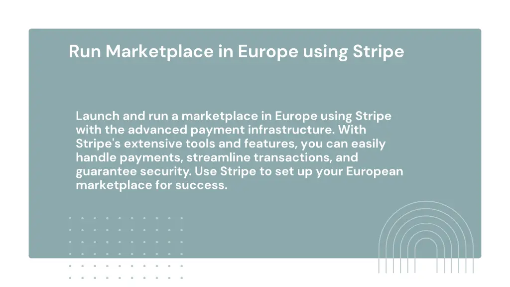 run marketplace in europe using stripe