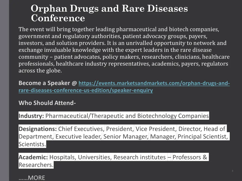 orphan drugs and rare diseases conference 1