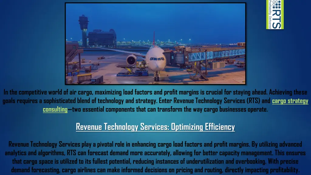 in the competitive world of air cargo maximizing
