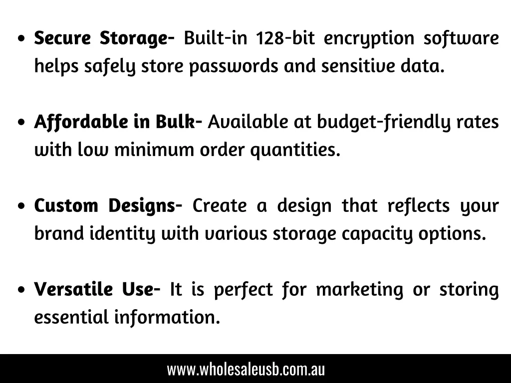 secure storage built in 128 bit encryption