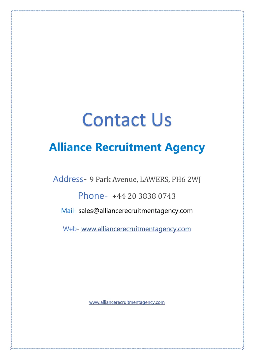 contact us