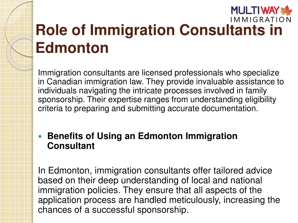 role of immigration consultants in edmonton