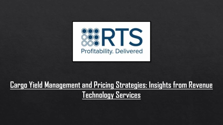 cargo yield management and pricing strategies