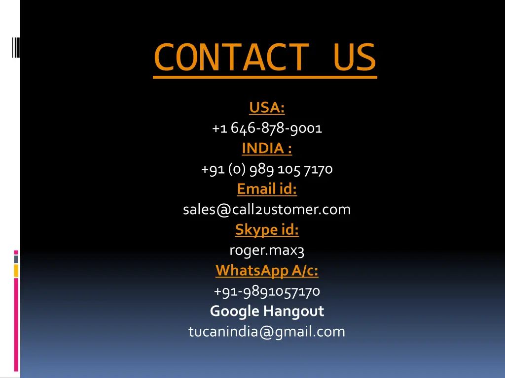 contact us