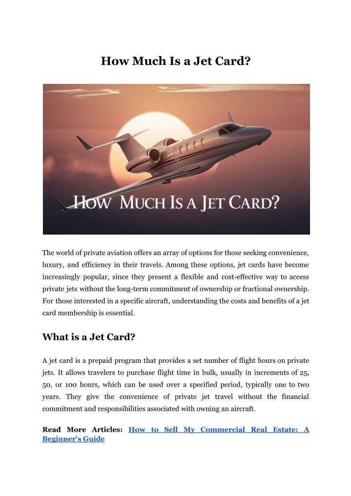 how much is a jet card