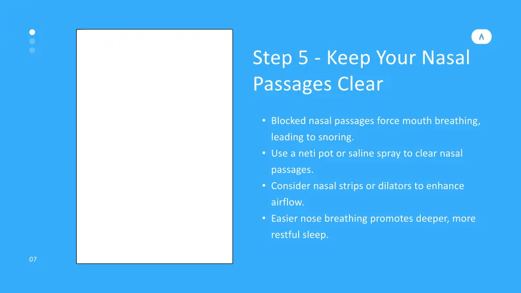 step 5 keep your nasal passages clear