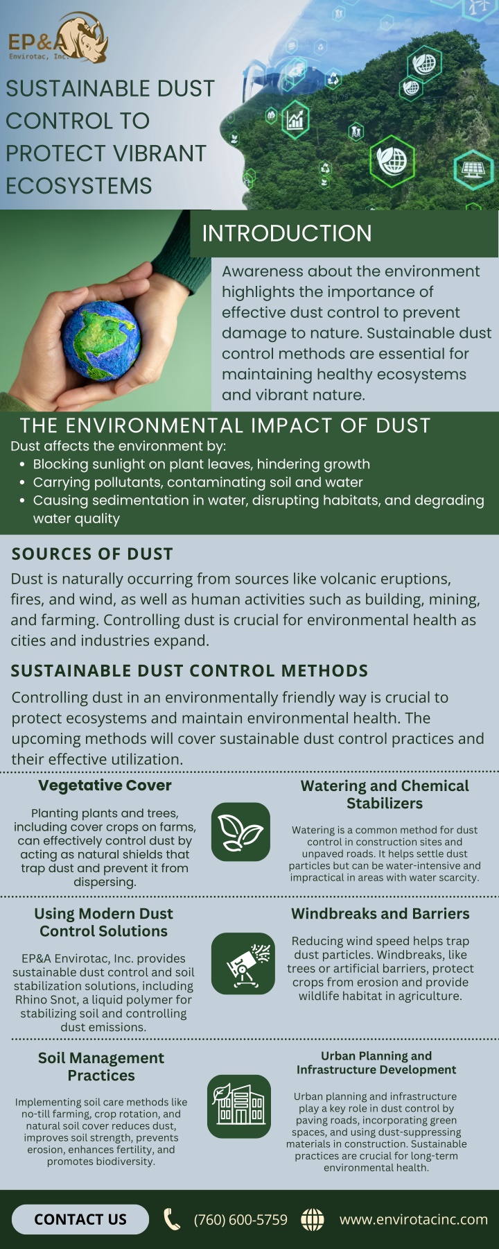 sustainable dust control to protect vibrant