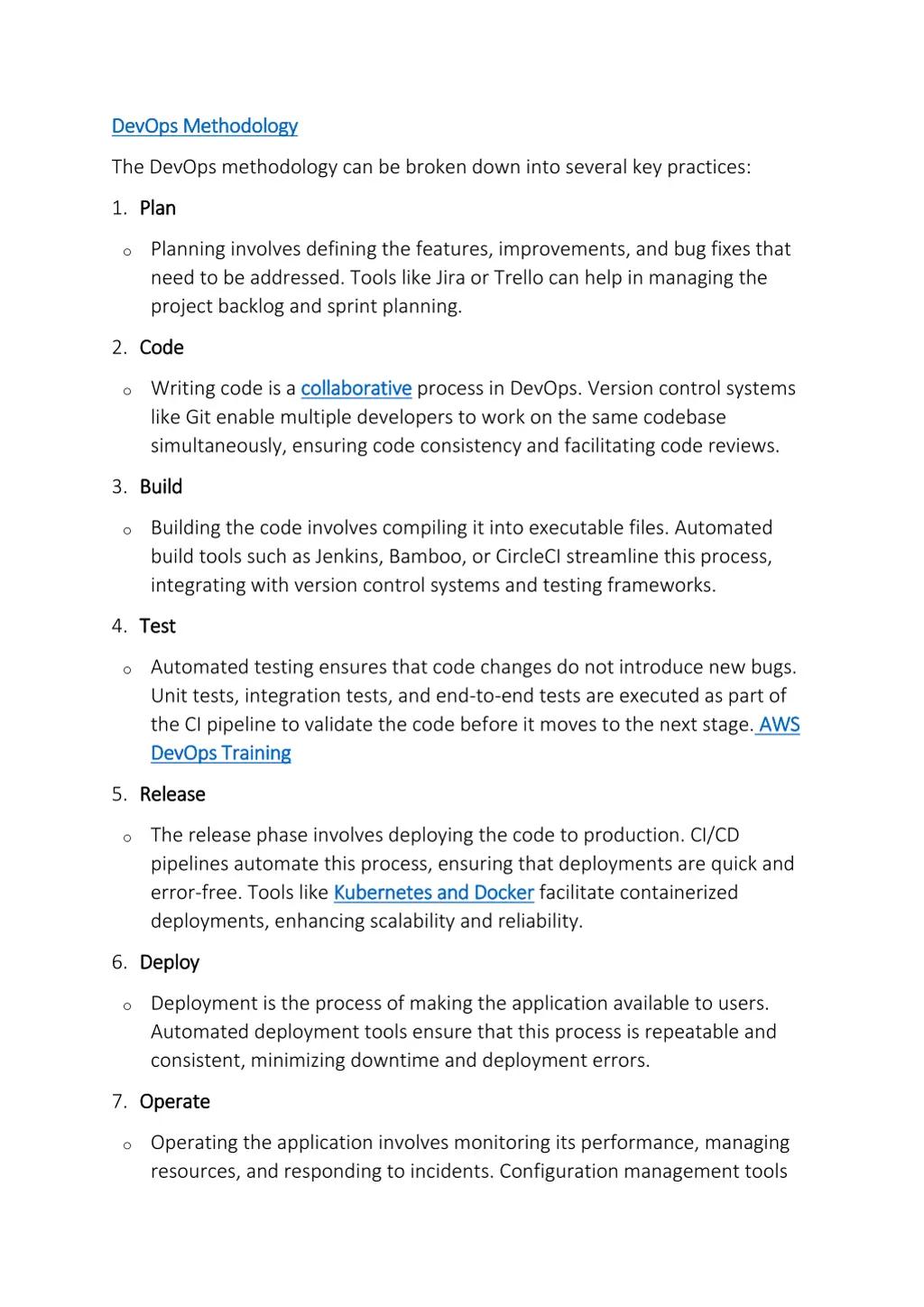 devops methodology devops methodology