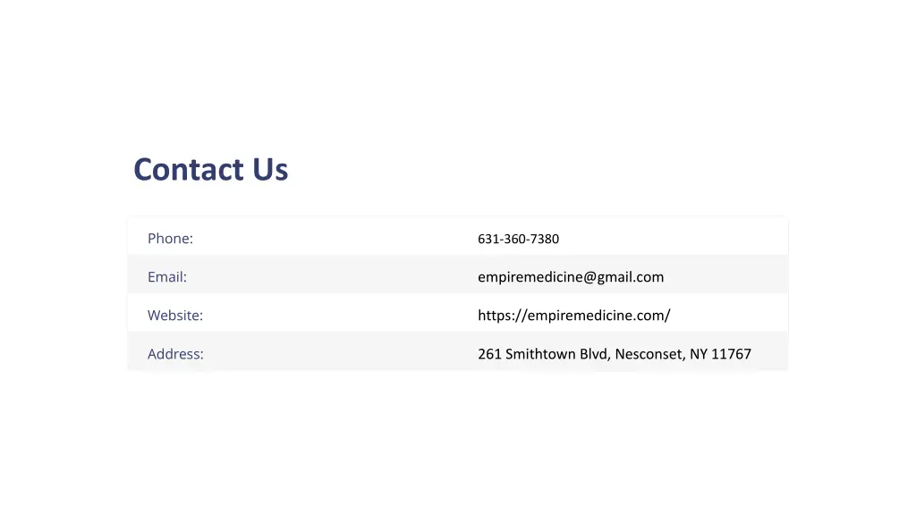 contact us