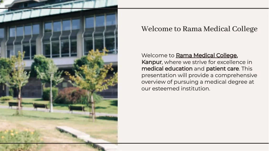 welcome to rama medical college welcome to rama