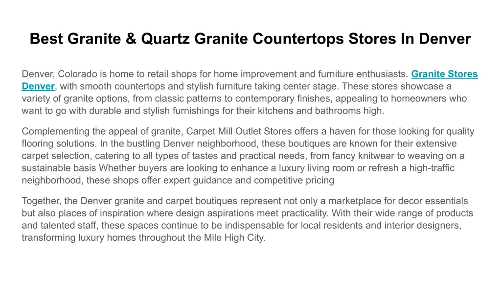 best granite quartz granite countertops stores