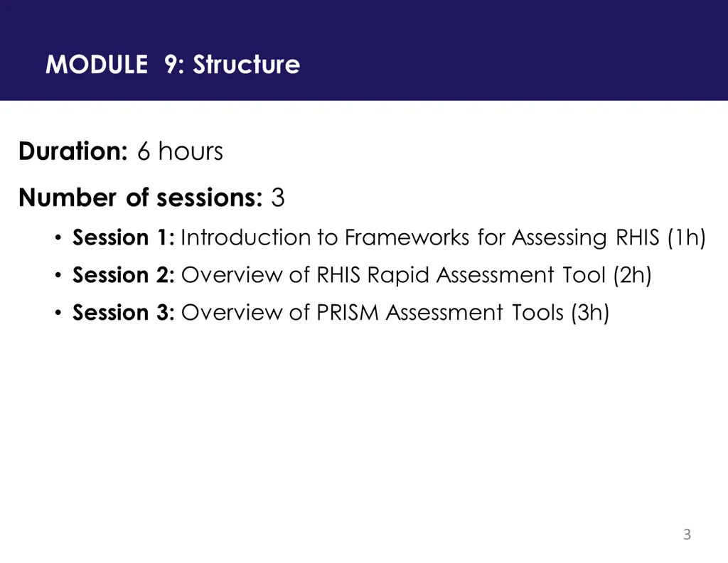 module 9 structure