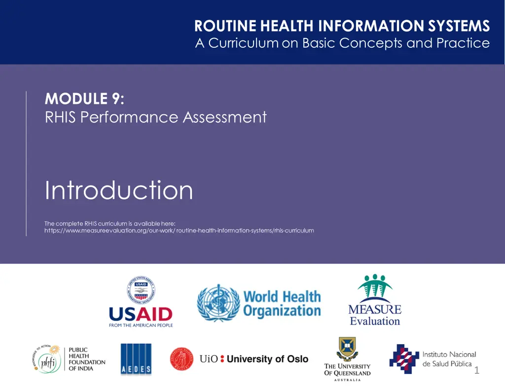 routine health information systems a curriculum