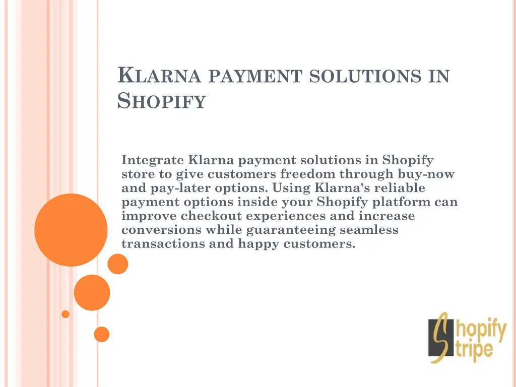 k larna payment solutions in s hopify