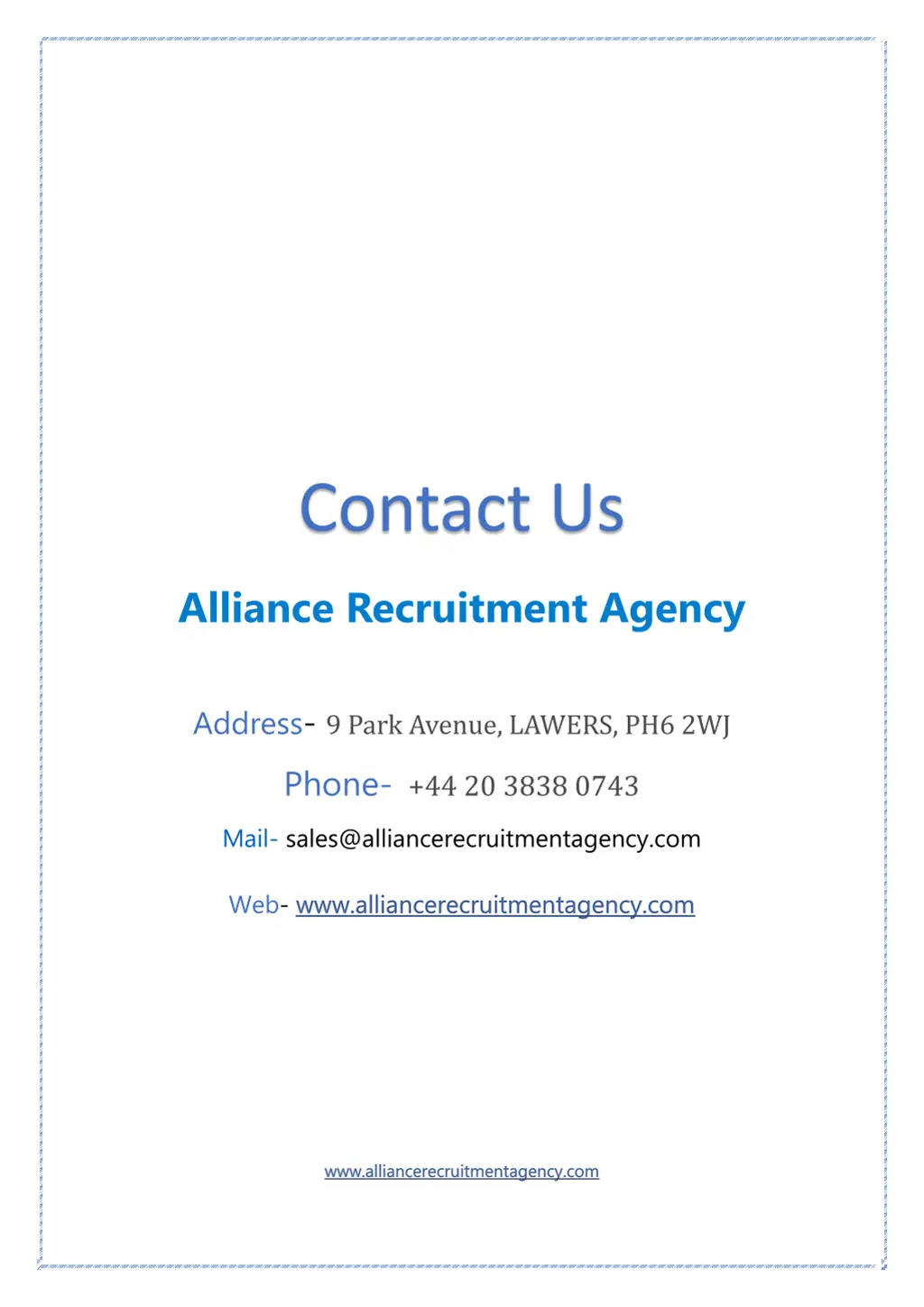 contact us