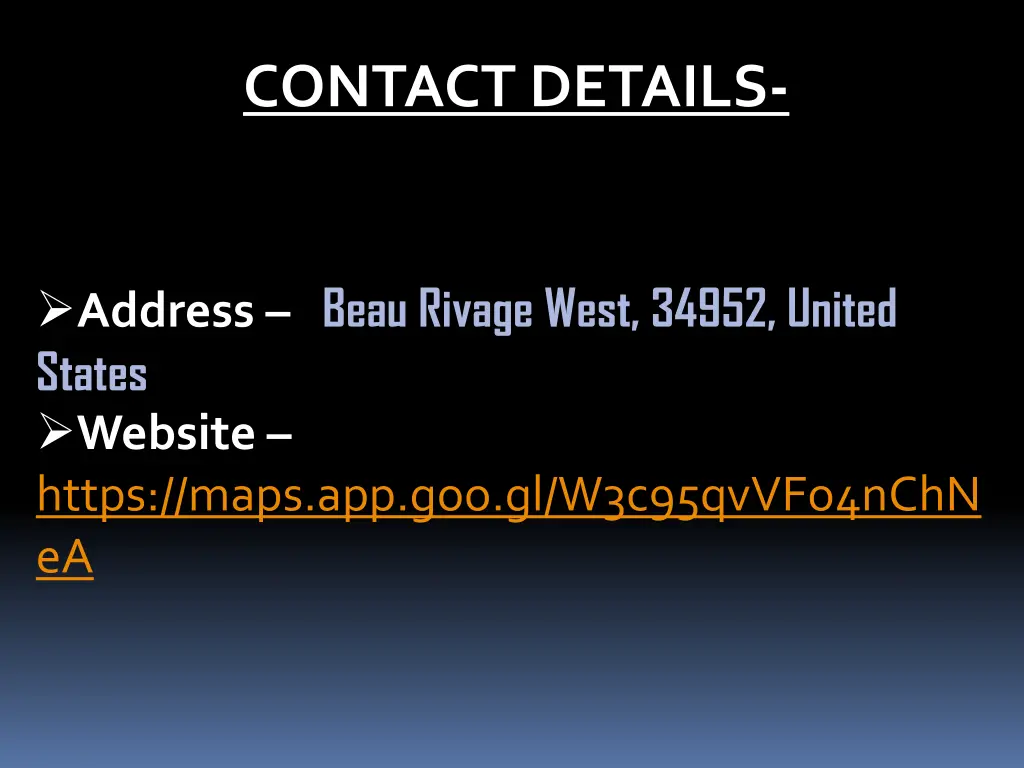 contact details