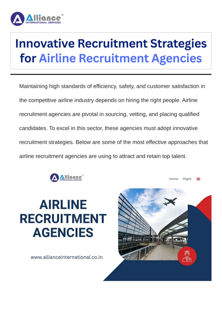 innovative recruitment strategies for airline