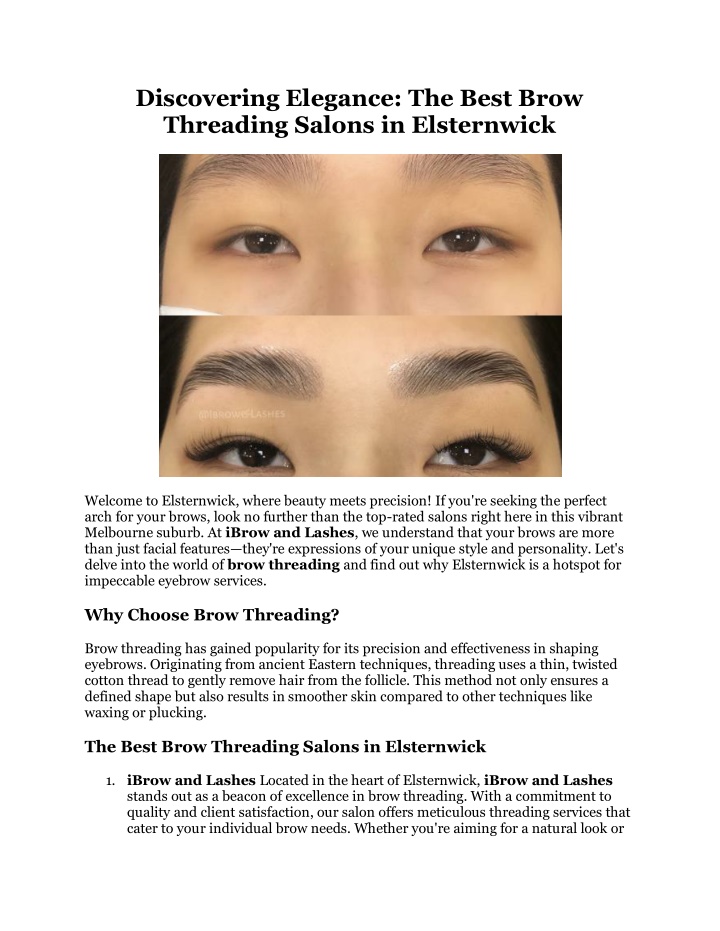 discovering elegance the best brow threading