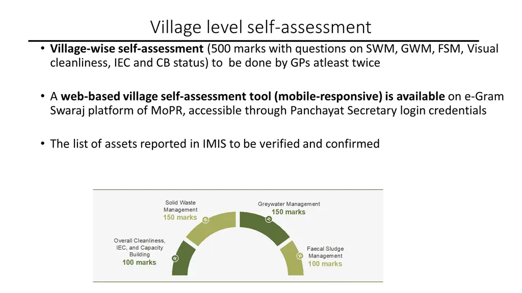 village level self assessment village wise self