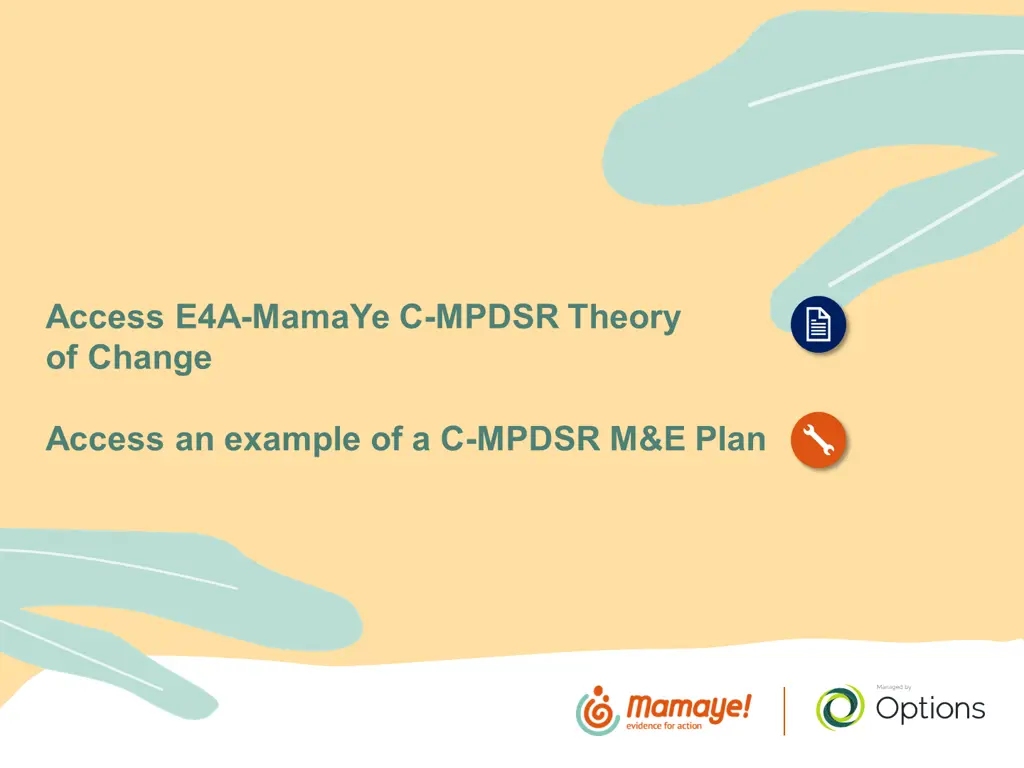 access e4a mamaye c mpdsr theory of change