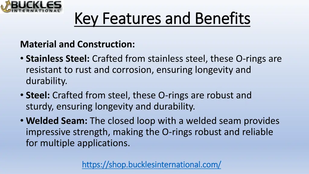 key features and benefits key features