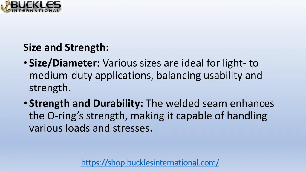 size and strength size diameter various sizes