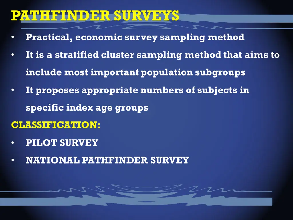 pathfinder surveys