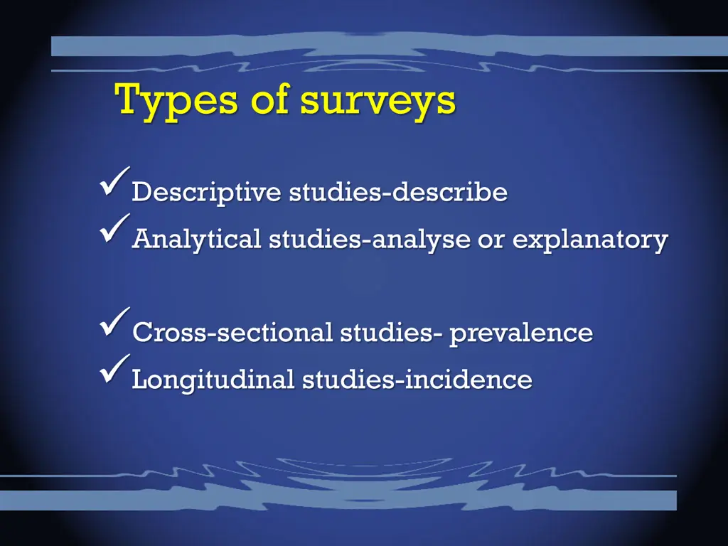 types of surveys