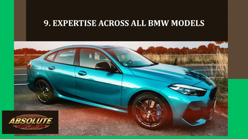 9 expertise across all bmw models