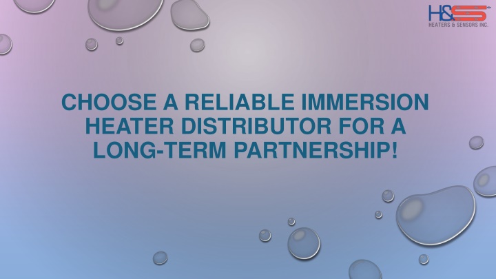 choose a reliable immersion heater distributor