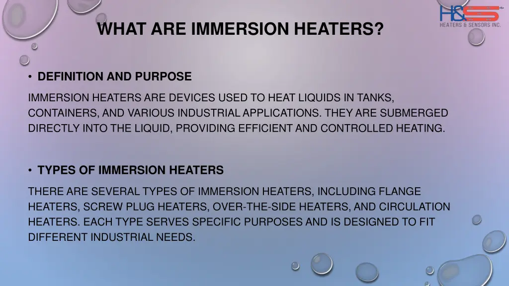what are immersion heaters